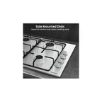 Hisense GM642XHS 58cm Gas Hob - Stainless Steel