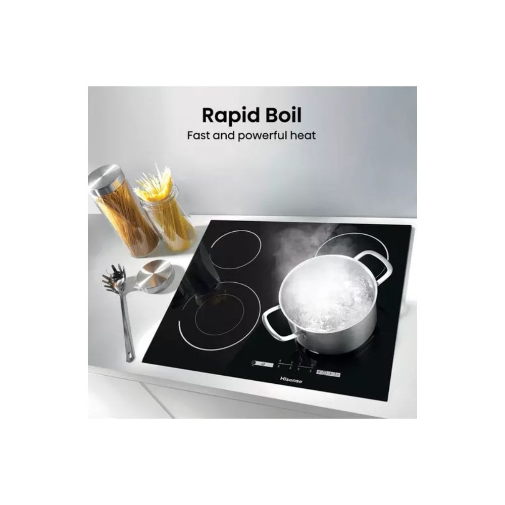 Hisense E6431C 59.5cm Ceramic Hob - Black:
