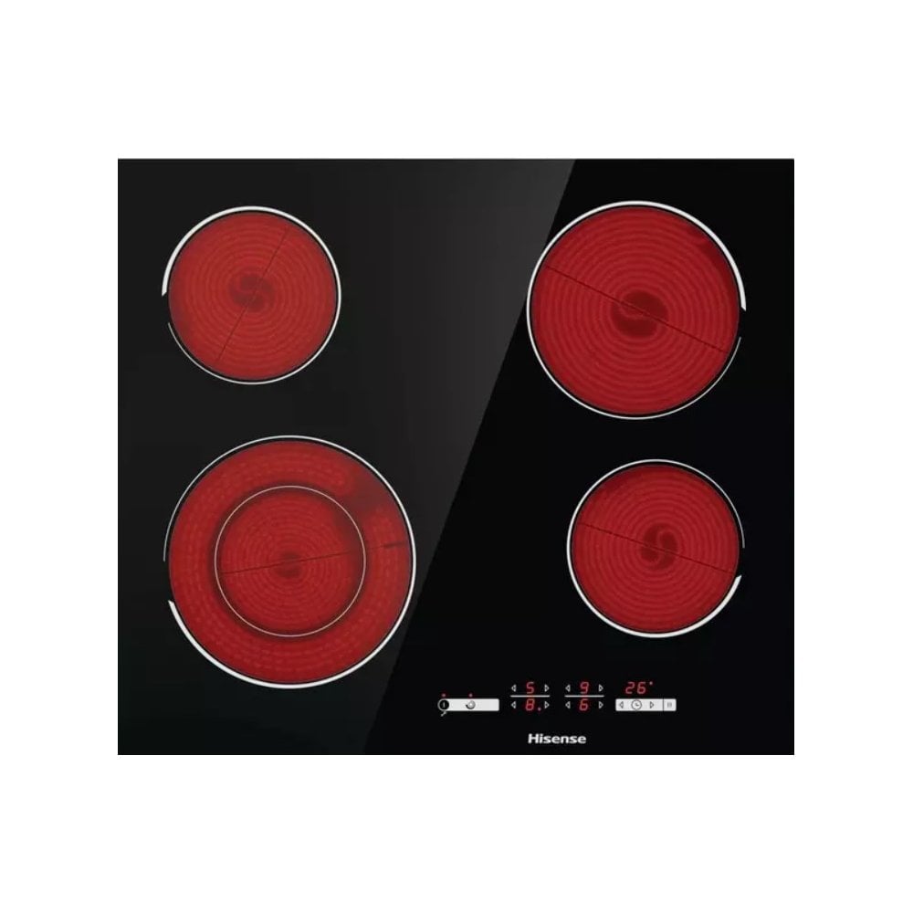 Hisense E6431C 59.5cm Ceramic Hob - Black: