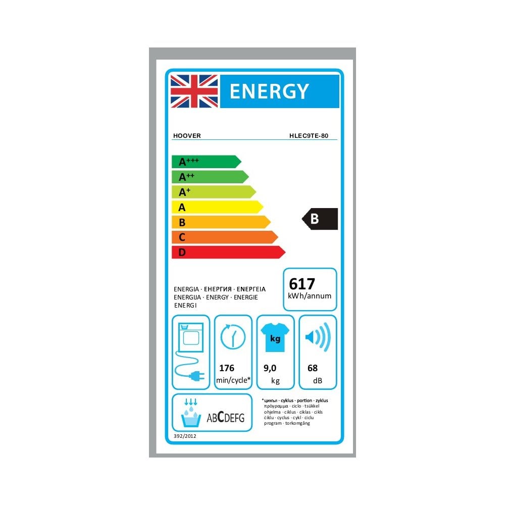 Hoover HLEC9TE 9kg Condenser Tumble Dryer - White