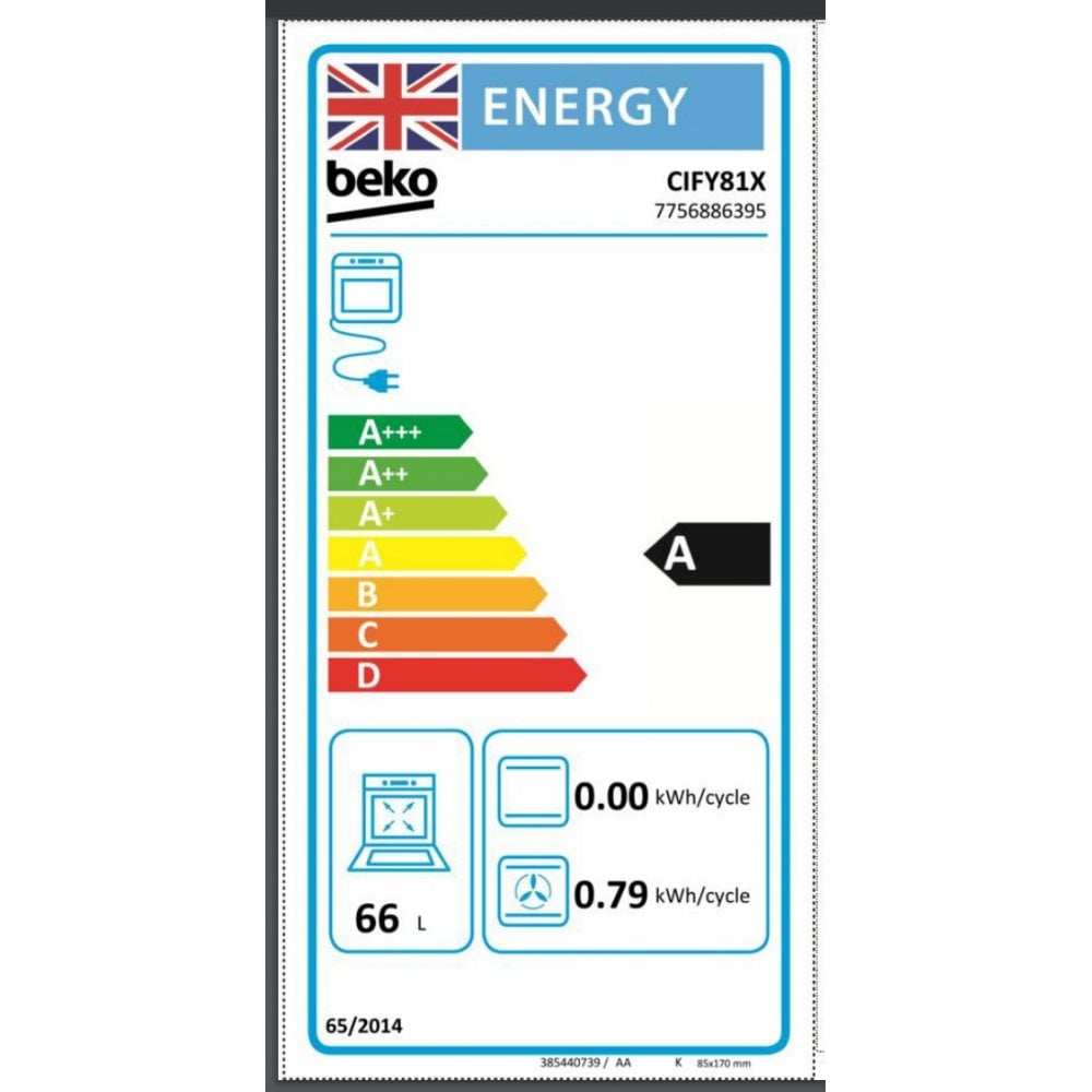 Beko AeroPerfect CIFY81X 60cm Built in RecycledNet Single Fan Oven - Stainless Steel
