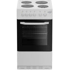 Zenith ZE503W 50cm Electric Single Oven with Solid Plate  Hob : White:
