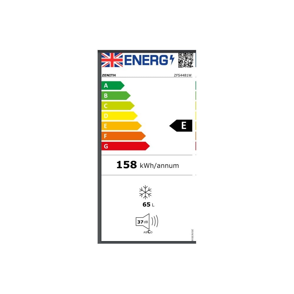 Zenith ZFS4481W Undercounter Freezer - White ( H 81.8cm) :