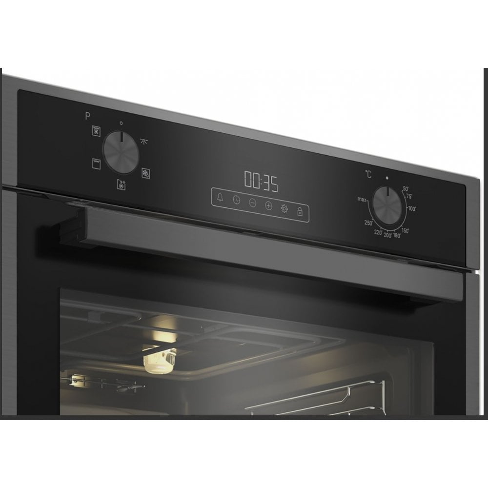 Blomberg ROEN9202DX 59.4cm Built In Electric Single Oven - Dark Steel: