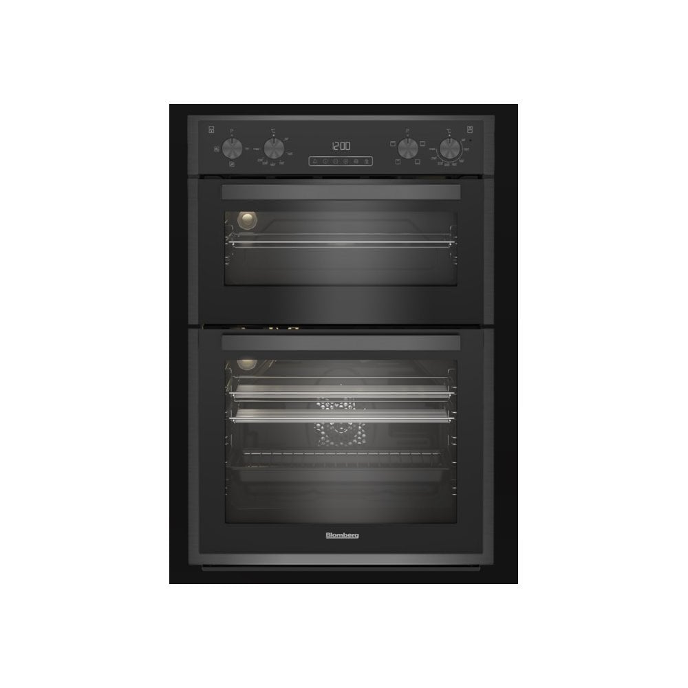 Blomberg RODN9202DX 59.4cm Built In Electric Double Oven - Dark Steel: