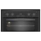 Blomberg RODN9202DX 59.4cm Built In Electric Double Oven - Dark Steel: