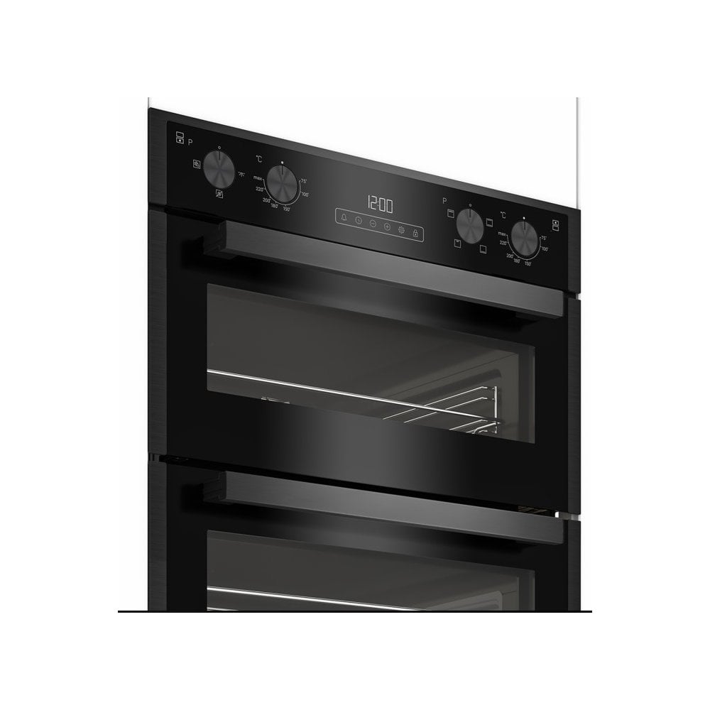 Blomberg ROTN9202DX 59.4cm Built-Under Electric Double Oven - Dark Steel: