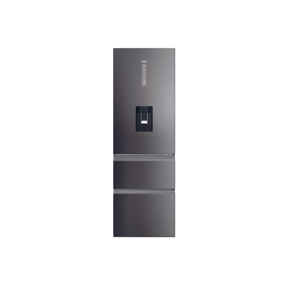 Haier HTW5618EWMP 59.5cm 3D Fridge Freezer - Dark Inox