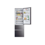 Haier HTW5618EWMP 59.5cm 3D Fridge Freezer - Dark Inox