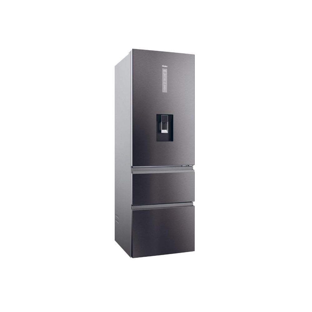 Haier HTW5618EWMP 59.5cm 3D Fridge Freezer - Dark Inox