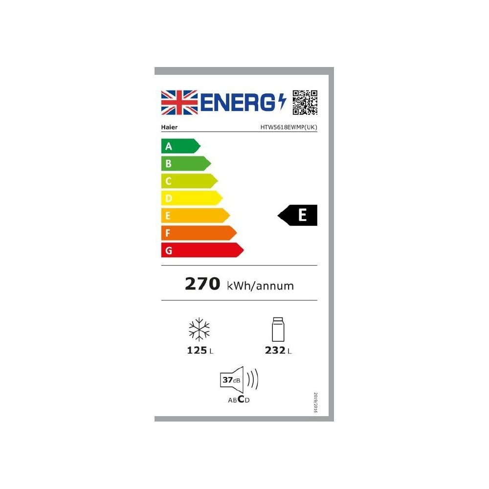 Haier HTW5618EWMP 59.5cm 3D Fridge Freezer - Dark Inox