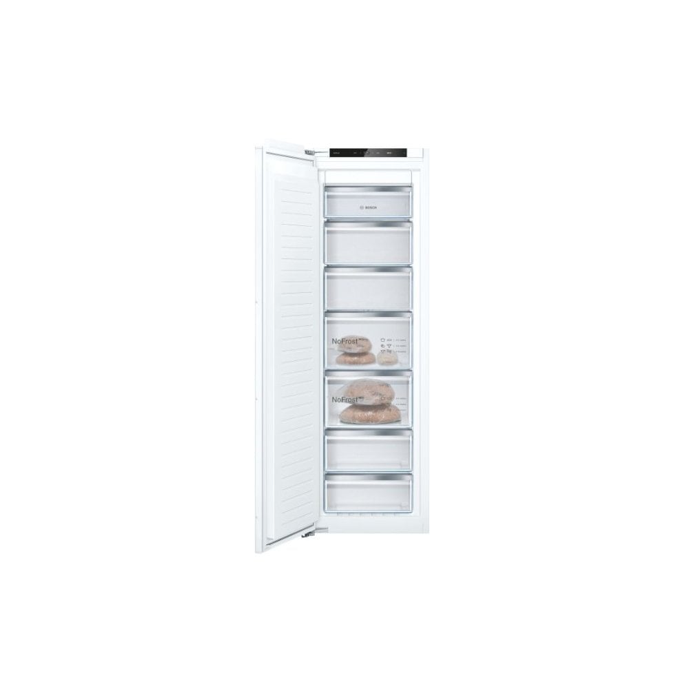 Bosch GIN81VEE0G 55.8cm Built In Total No Frost Freezer. ( H 177.2cm) Series 4: Fixed Hinge