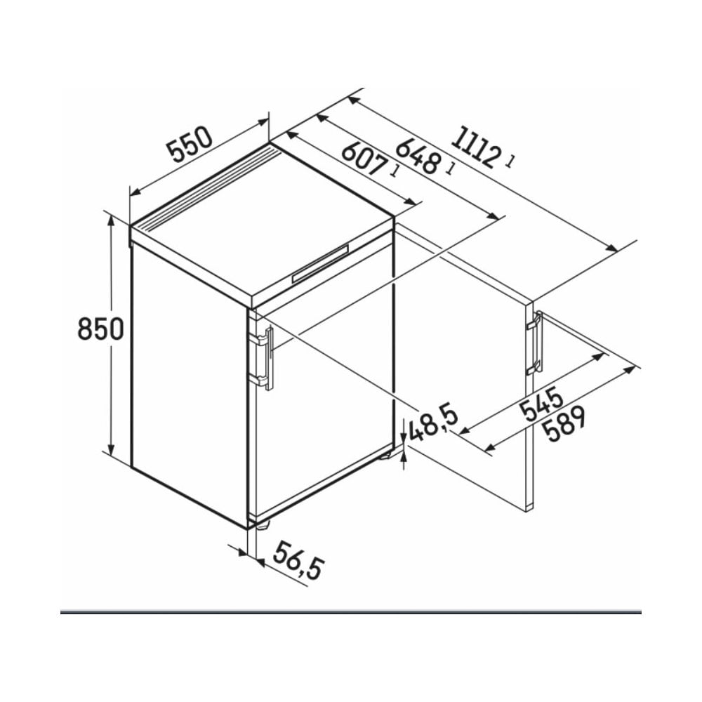 Liebherr FE1404 Undercounter Freezer : Pure :H 85cm X W 55cm :