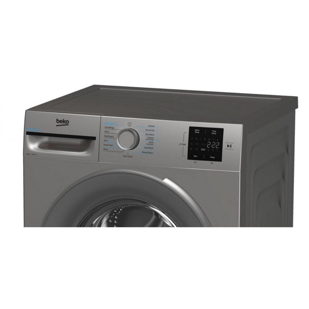 Beko BMN3WT3841S 8kg 1400 Spin Washing Machine - Silver :