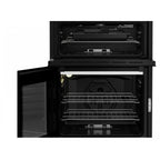 Beko EDG6231W 60cm Twin Cavity Gas Cooker with Enamel Hob - White :