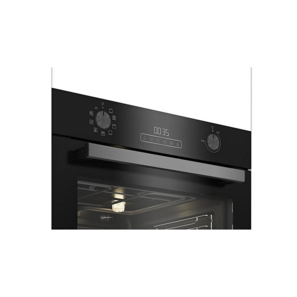 Blomberg ROEN8232BP 60cm Built In Electric Single Oven - Black: Pyrolytic Cleaning :