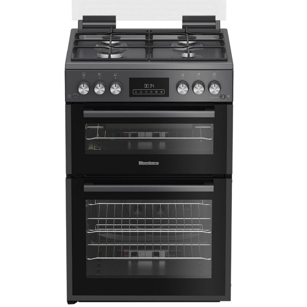Blomberg GGRN655N 60cm Double Oven Gas Cooker with Gas Hob - Anthracite :