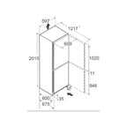 Liebherr CNsfd 5704 Pure No Frost Fridge Freezer : Steel finish : Pure (H 201.5cm)