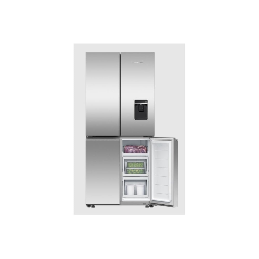 Fisher & Paykel RF500QNUX1 , 79cm Quad Door Fridge Freezer : Ice & Water
