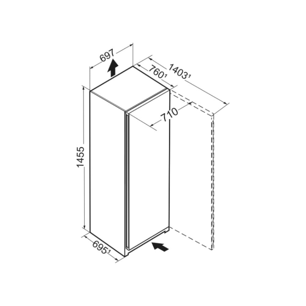 Liebherr FNa 6625 Upright Freezer :70cm Width: Plus H 145.5cm: A Rated