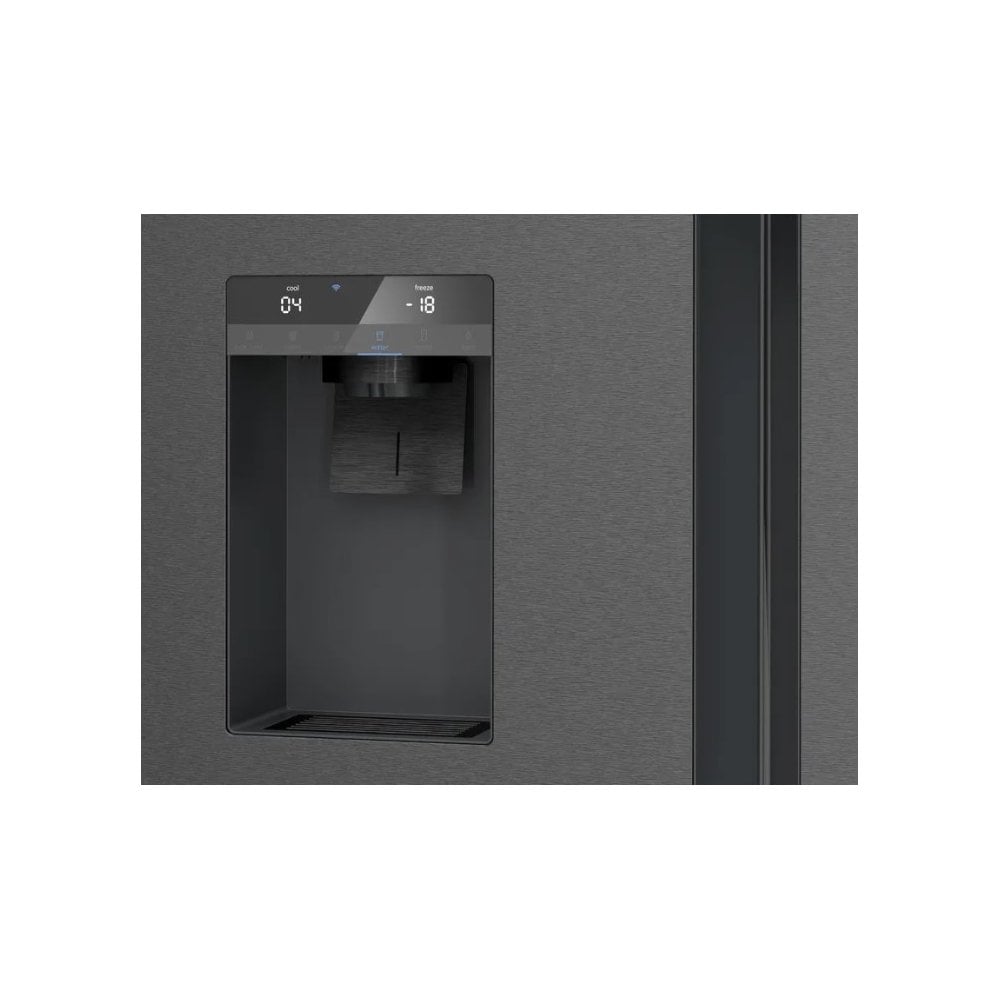 Siemens KF96DPXEA French Door Fridge Freezer : IQ 700 : ( H 183cm) : Brushed Black Steel : Plumbed In : Due 12th OCTOBER