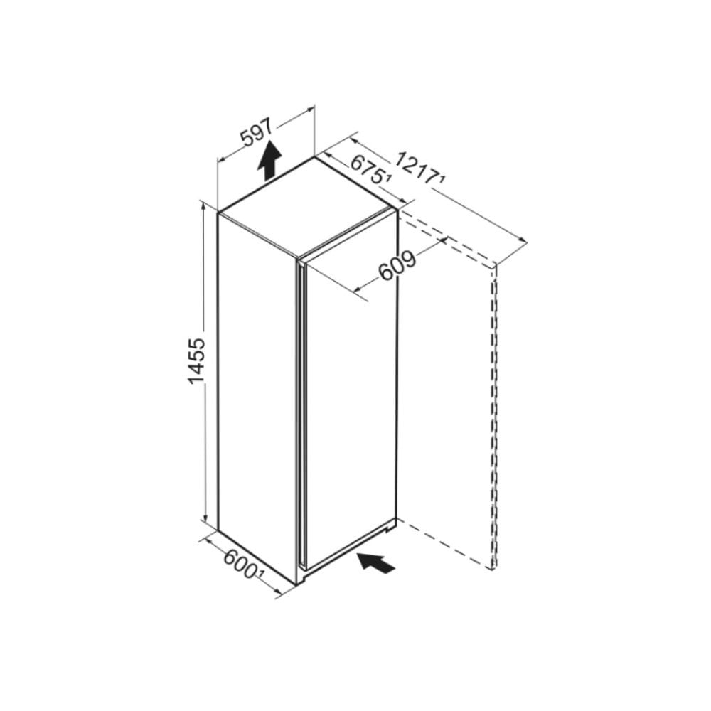 Liebherr Rd4600 Upright Fridge: H 145.5cm W 59.7cm : Pure , D Rated