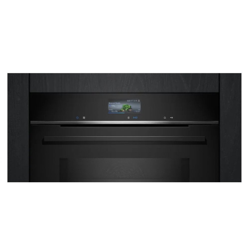 Siemens HM776G1B1B Built-in oven with microwave function:  Black: IQ700: Pyrolytic Cleaning
