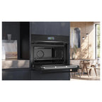 Siemens CS736G1B1 Built-in compact oven with steam function (H 45 cm) Black: IQ700