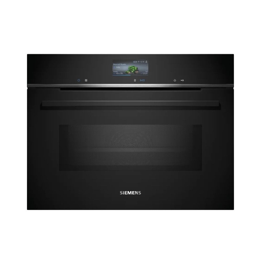 Siemens CM776G1B1B Built-in compact oven with microwave function: H 45 cm: Black: IQ700 : AirFry