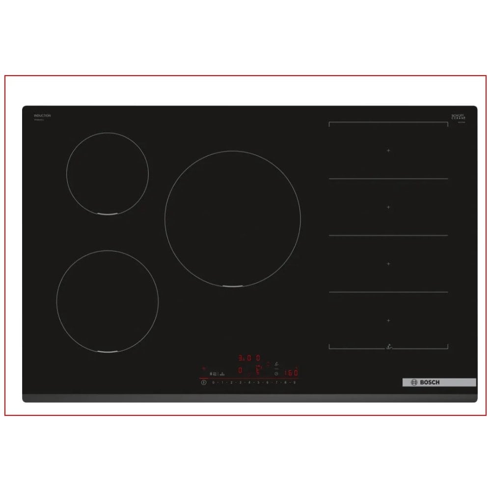 Bosch PXV831HC1E Induction Hob : W 80 cm Black,: Series 6 :