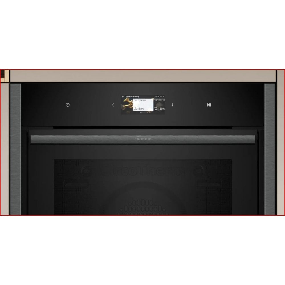 Neff B64CS71G0B Built In Single Oven : N90 : Graphite : Pyrolytic Cleaning : AirFryer Function :