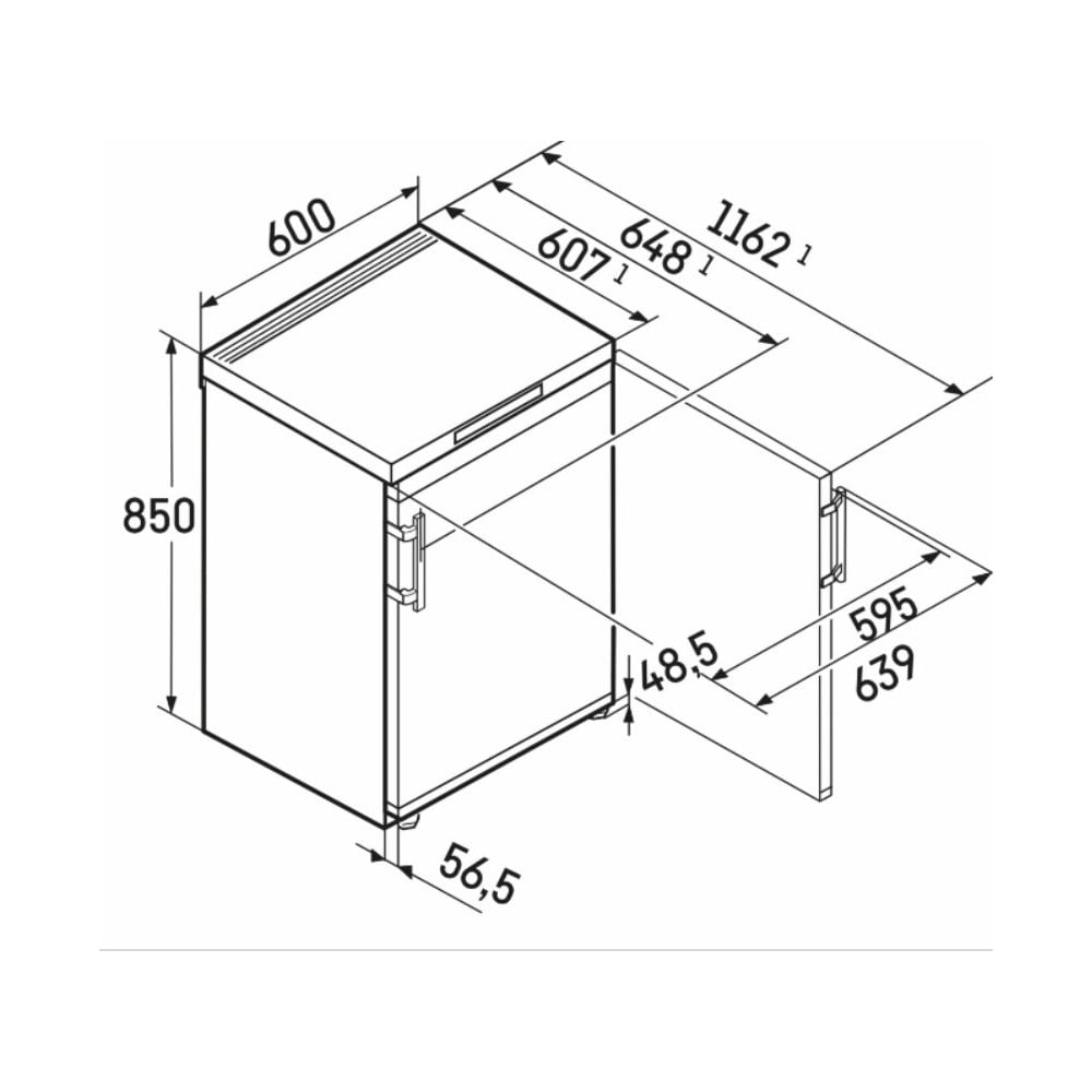 Liebherr FNdi1624 Undercounter Freezer : Frost Free : H 85cm X W 60cm : D Rated