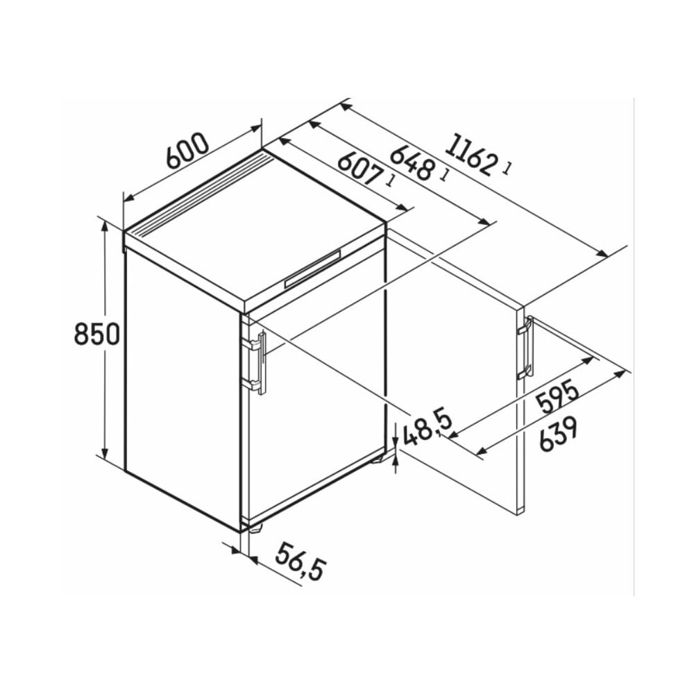 Liebherr FNsddi1624 Undercounter Freezer : Stainless Steel : H 85cm X W 60cm : D Rated