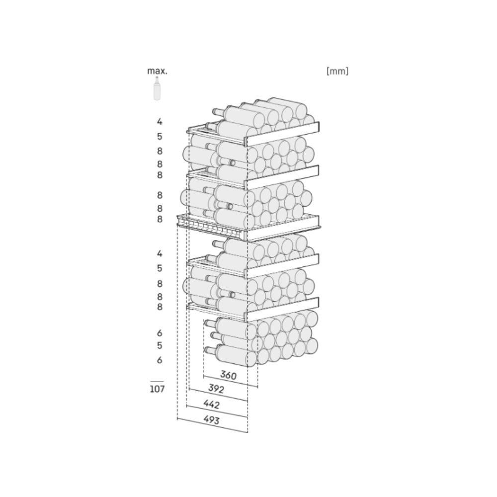 Liebherr WPsd 4652 Wine Storage Fridge : Glass & Smart Steel (H 145cm)