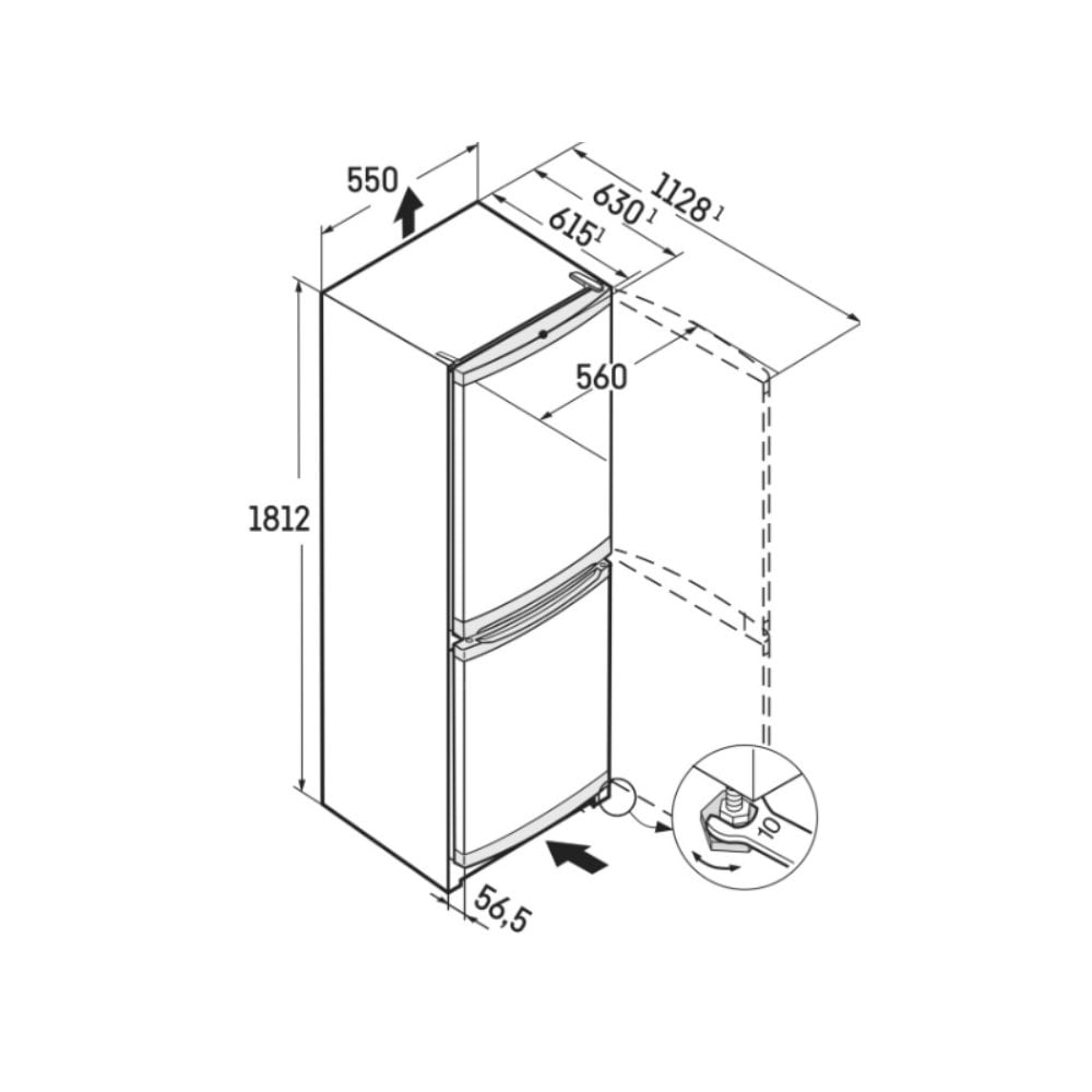 Liebherr CUele 3331 Fridge Freezer ( H 181cm)Silver