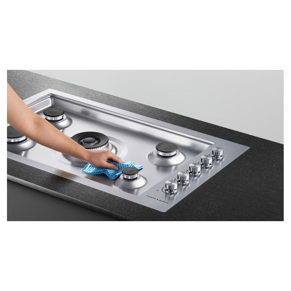 Fisher & Paykel CG905DWNGFCX3 : 90cm Gas Hob : Stainless Steel: Series 9
