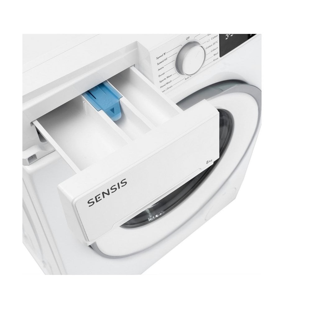 Sensis WMF01814AW 8kg 1400 Spin Washing Machine: