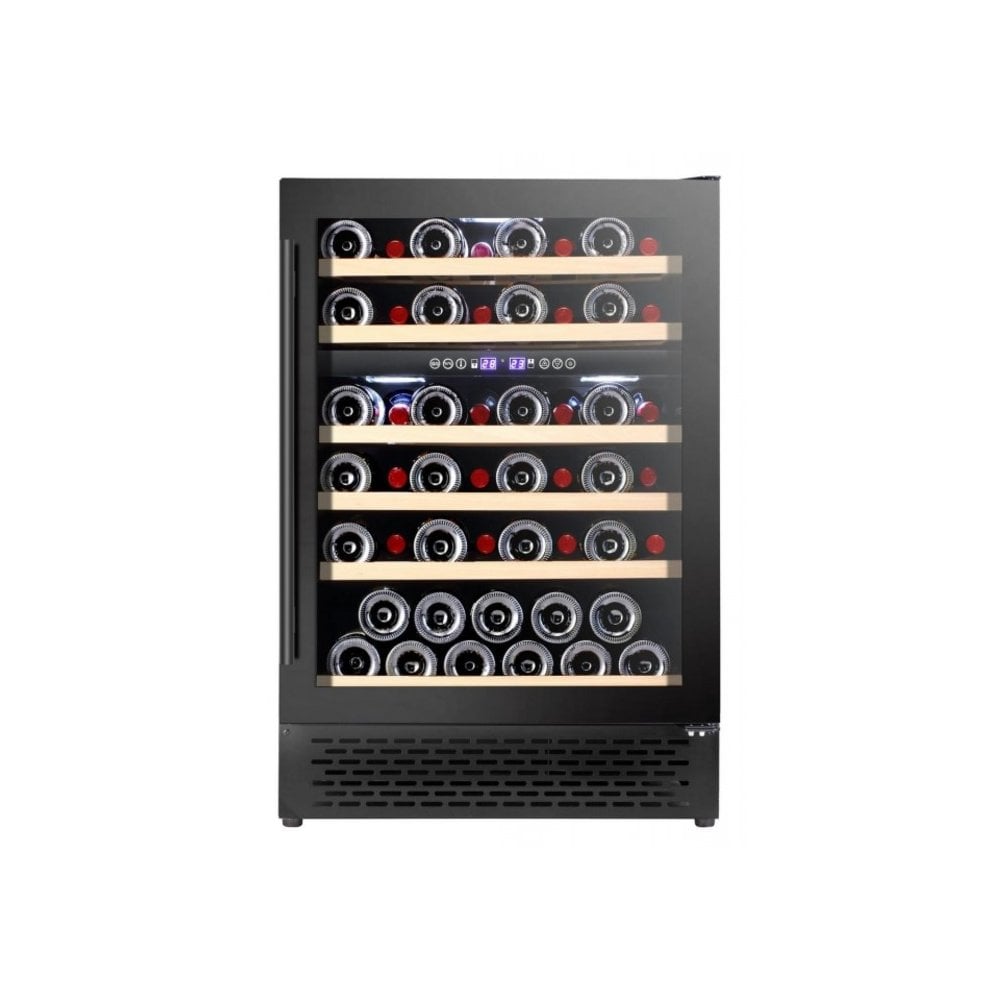 Cata UBBKWC60F Wine Cooler : Dual Zone: Black Glass : W 60cm
