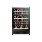 Cata UBBKWC60F Wine Cooler : Dual Zone: Black Glass : W 60cm
