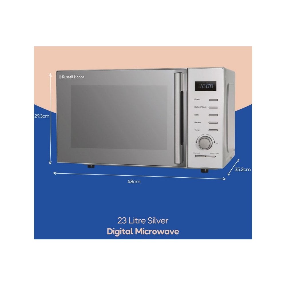 Russell Hobbs RHM2348S Microwave : 23 Litres : Silver