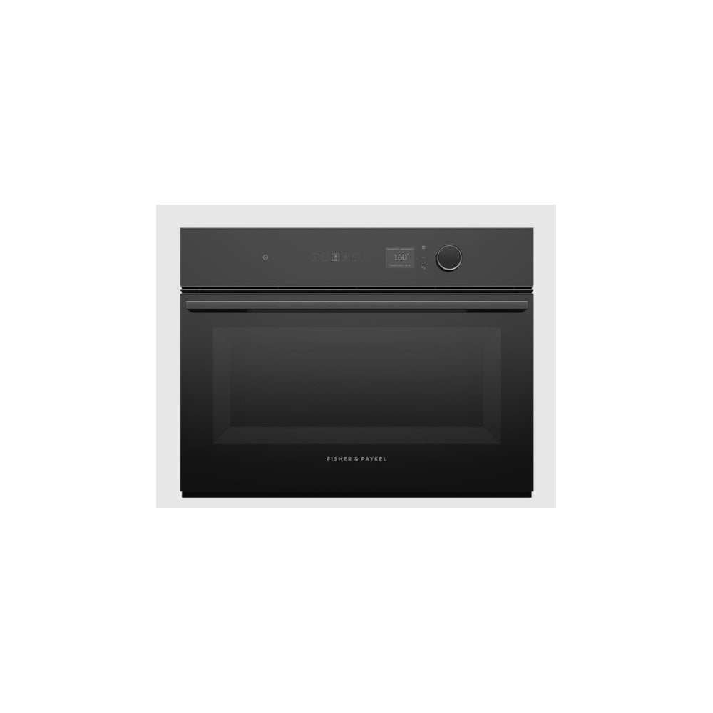 Fisher & Paykel OM60NMLB1 60cm Series 7 Minimal Compact Combi-Microwave Oven: H 45cm