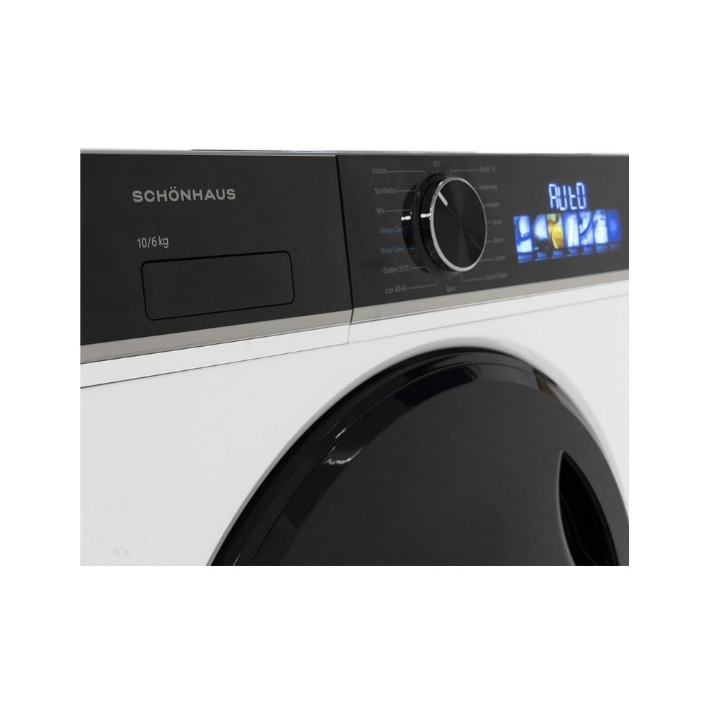 Schonhaus WDSF0110614AW 10kg/6kg 1400 Spin Washer Dryer: