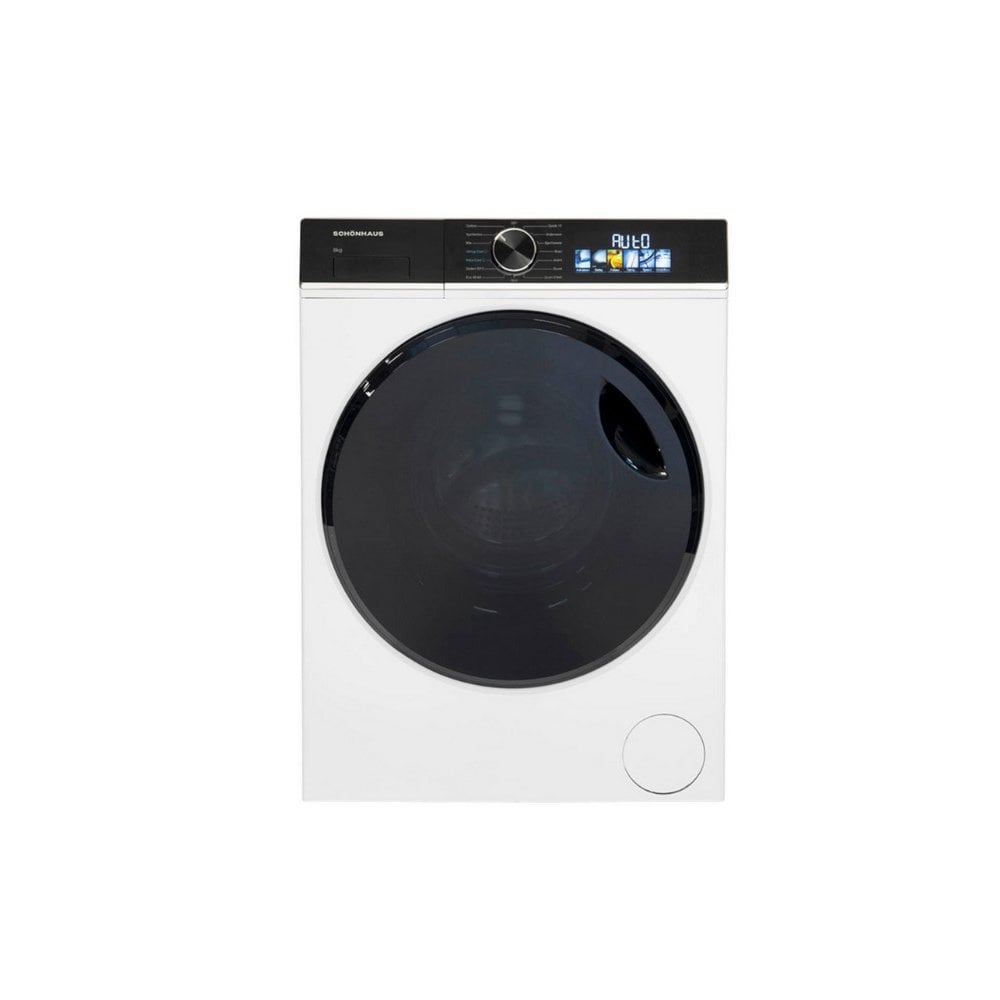 Schonhaus WMSF01814AW 8kg 1400 Spin Washing Machine - White: :