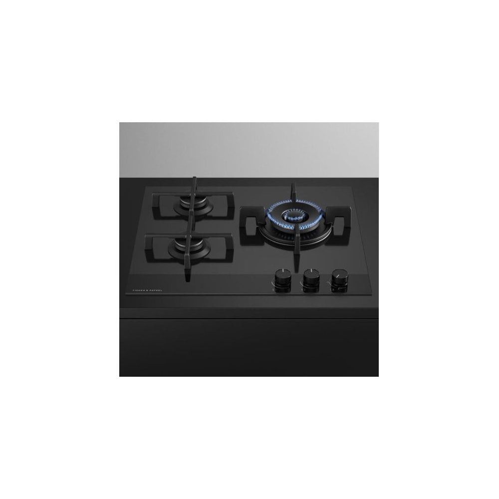 Fisher & Paykel CG603DNGGB4 Gas Hob : 60cm : 3 Burner : Series 9