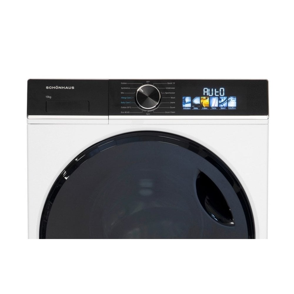 Schonhaus WMSF011014AW 10kg Washing Machine - White :