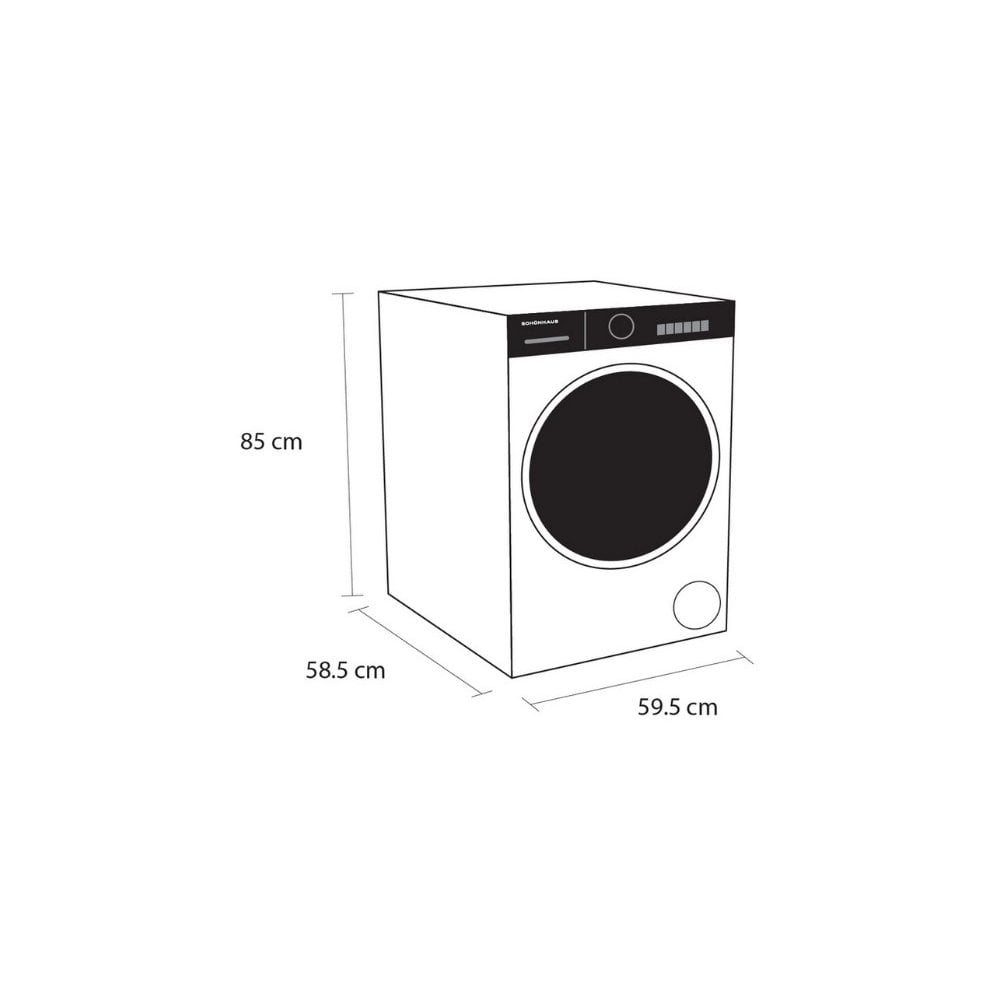 Schonhaus WMSF011014AW 10kg Washing Machine - White :