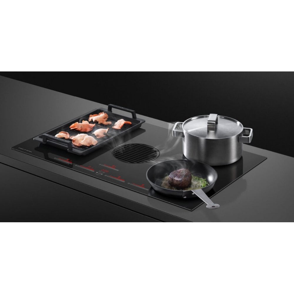 Fisher & Paykel CID834RDTB4 : 83cm Minimal 4 Zone Induction Hob with Integrated Ventilation: Series 9