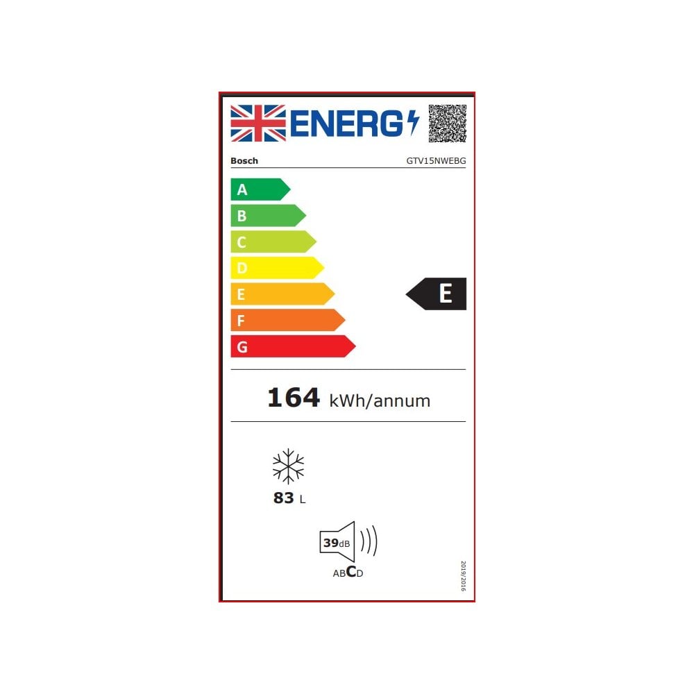 Bosch GTV15NWEBG Undercounter Freezer : H 85cm  : Series 2