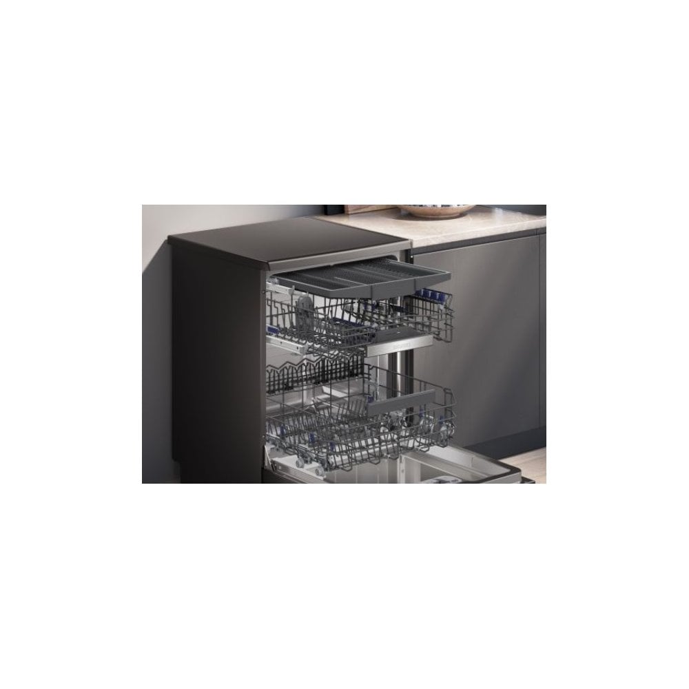 Siemens SN25EC13CE Dishwasher  : IQ500 :  Brushed Black Steel