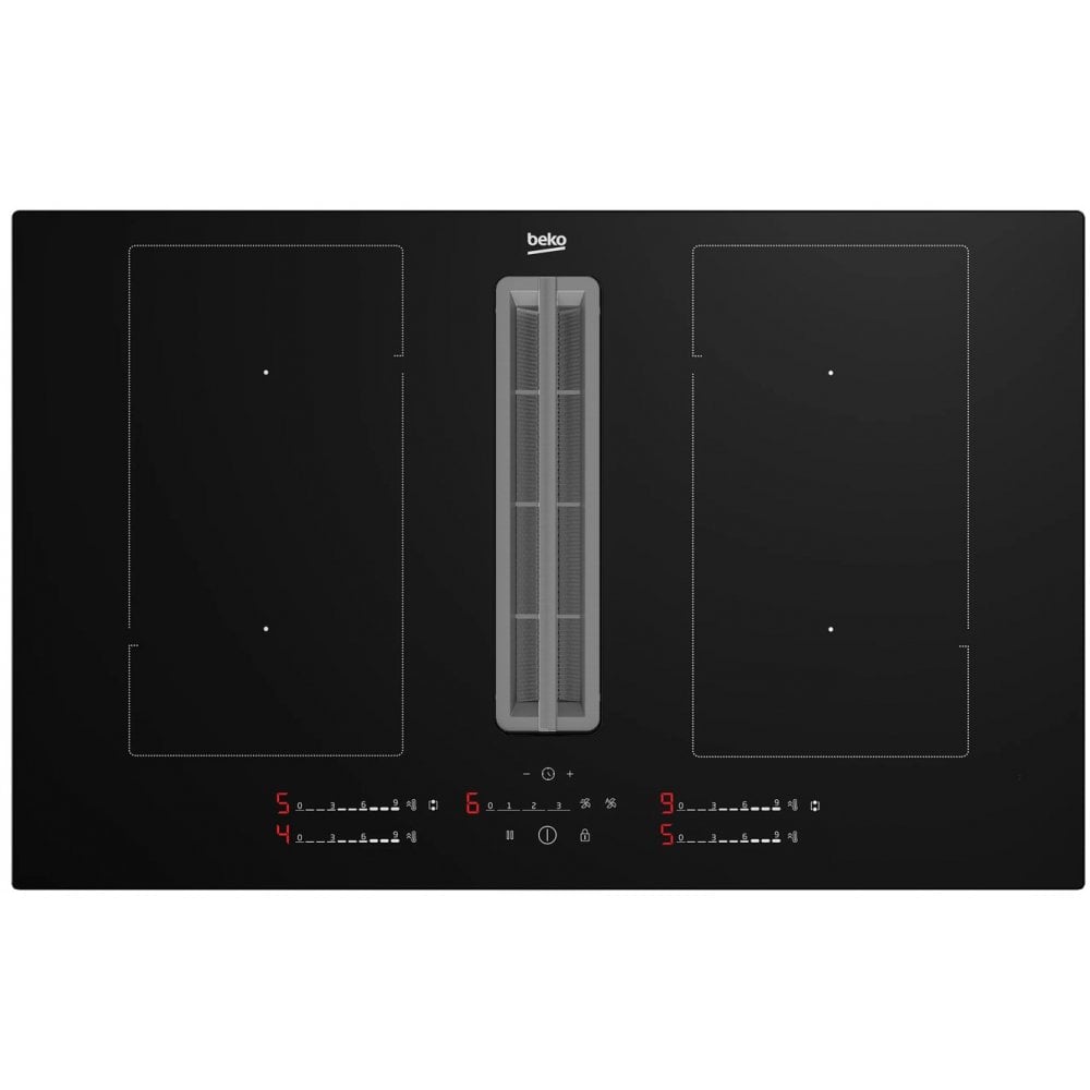 Beko HIXI84700UP Built In Induction Hob With Extractor :W 82cm :